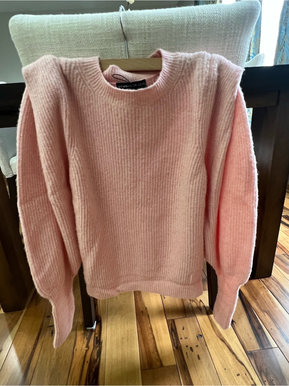 Generation Love Soft Pink Ribbed Crewneck Sweater. Never worn